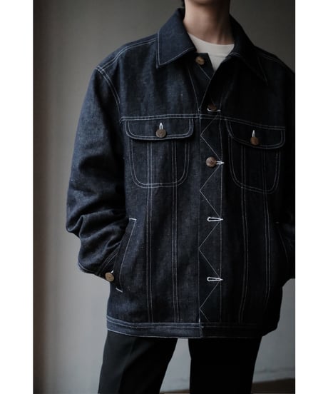 ANSNAM / Gジャン(Linen Denim/Indigo)