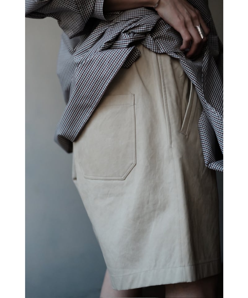 ANSNAM / Dry Short Pants(Cotton/Beige) | PARK