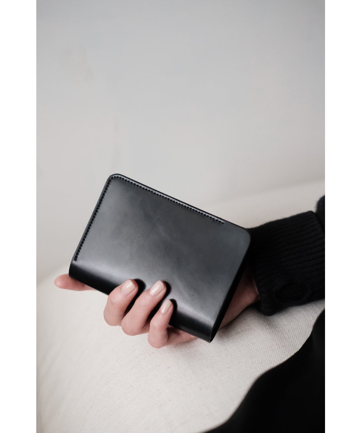 [希少] forme short wallet コードバン 折り財布　新品未使用 forme / Short Wallet(Cordovan×DOBLE/Black×Black