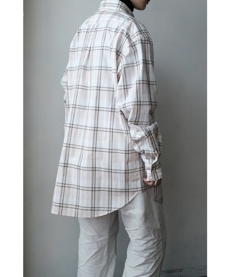 ANSNAM / プレーンシャツ(Cotton/Lt.Pink Multi Plaid) |