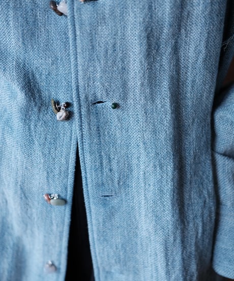 ANSNAM / Hand Woven Shirt Jacket(CottonSilkLinen/Indigo)