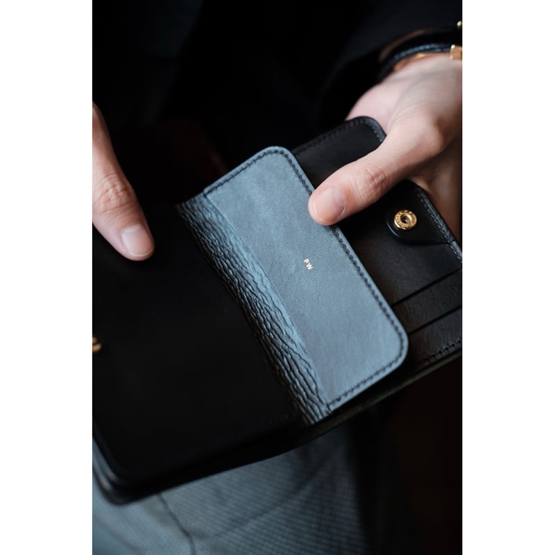 forme フォルメ Post wallet Cordovan ブラッ forme Post Wallet (Cordovan Black×DOUBLE Black) – RECTOHALL