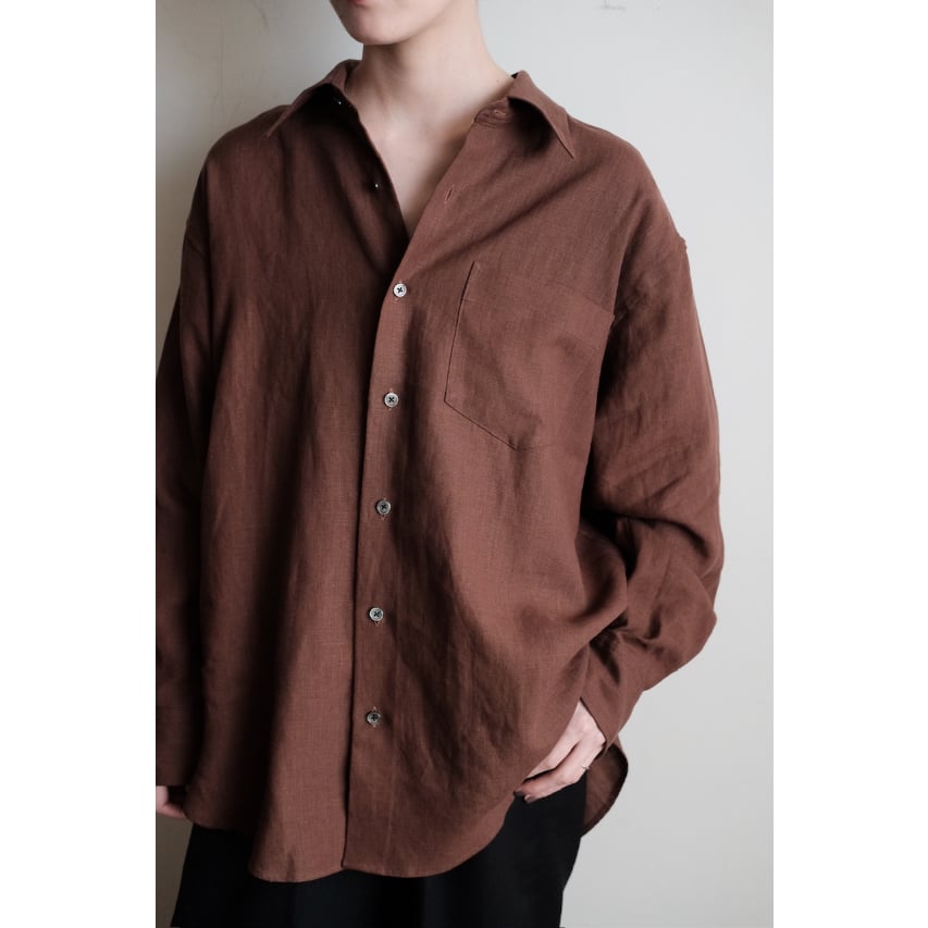 ANSNAM / プレーンシャツ　Bonfanti ANSNAM / プレーンシャツ(Bonfanti Tessuti/Yellow×Blue C