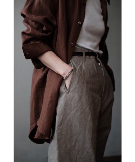 ANSNAM / Lurie Pants(CottonLinen/Lt.Gray)