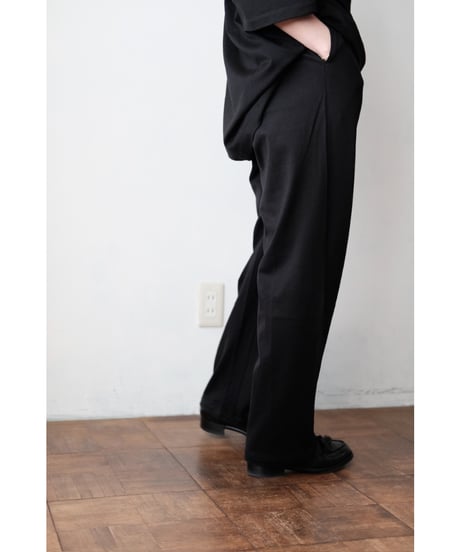 LIFiLL / Cottony Relax Tapered Pants(Black)