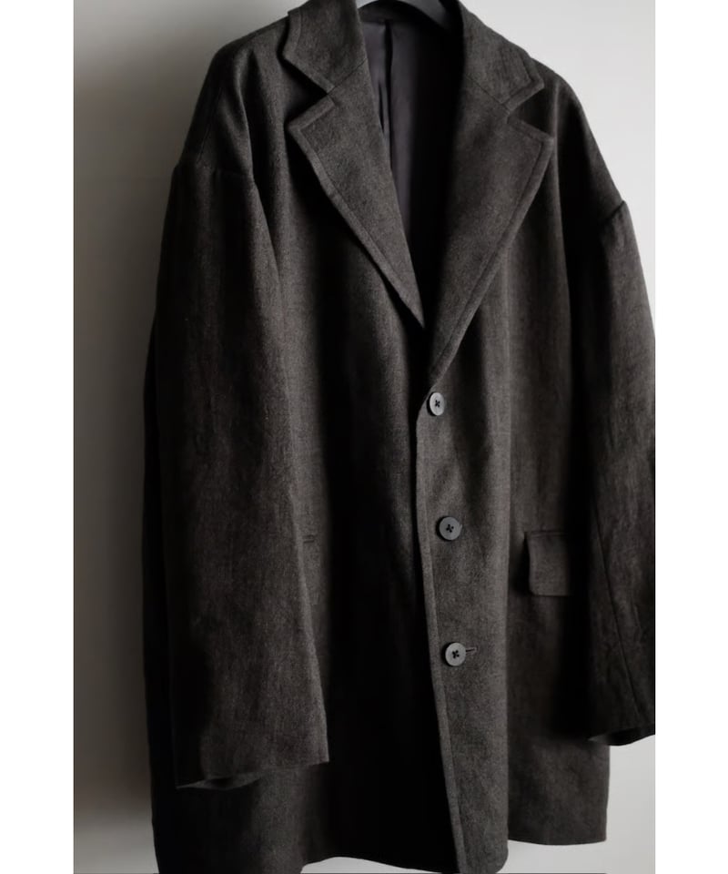 ANSNAM / Big Jacket(LinenWoolCashmere/Brown Mix
