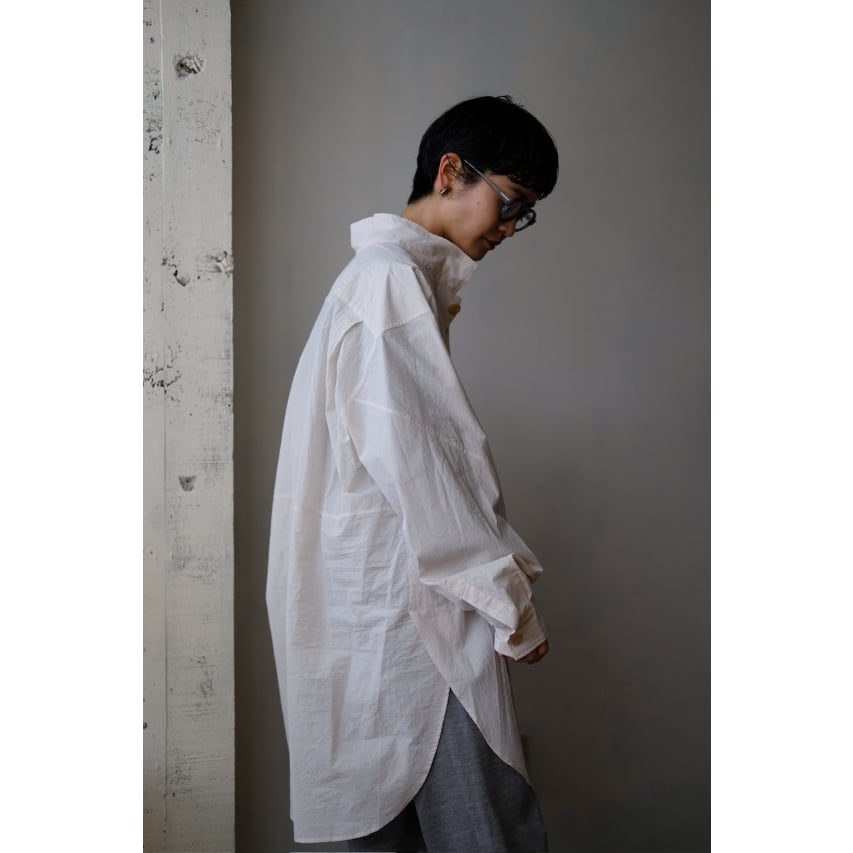 ANSNAM 25SS 別注 BIG SHIRT ANSNAM / 牛飼いプルオーバーシャツ(Cotton/Beige×White Stripe