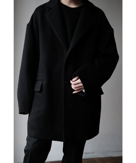 ANSNAM / Big Jacket(Handwoven Doble Faced Wool/Black)