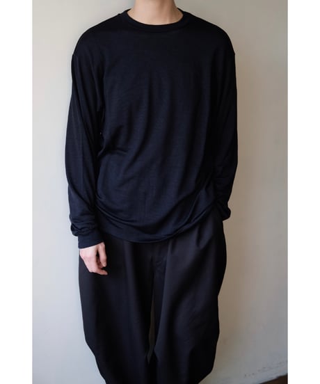 LIFiLL / Woolish Longsleeve Tee(Navy)