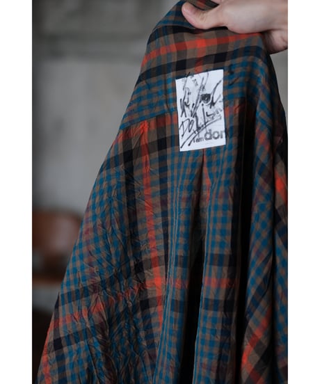 I am dork / Work Shirt(Viscose/Green Check)
