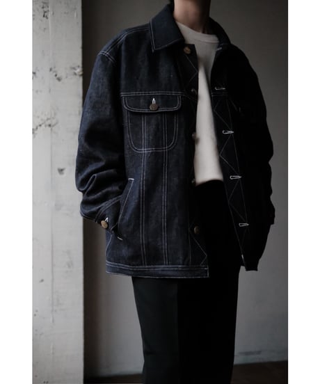 ANSNAM / Gジャン(Linen Denim/Indigo)
