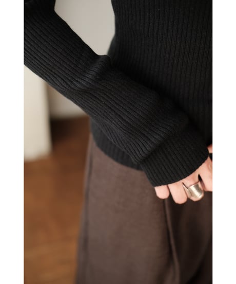 PICEA / Rib Longsleeve Tee(Black)