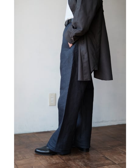 ANSNAM / Lurie Pants(Irish Linen/Dark Navy)