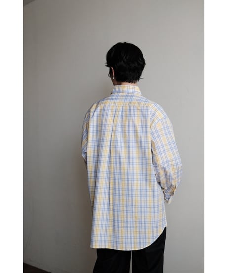 ANSNAM / プレーンシャツ(Bonfanti Tessuti / White×Yellow×Blue Plaid)