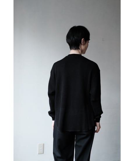 LIFiLL / Cottony Waffle Longsleeve Tee(Black)