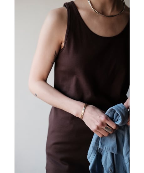 BISOWN / COTTON CIRCULAR RIB TANKTOP(3 colors)
