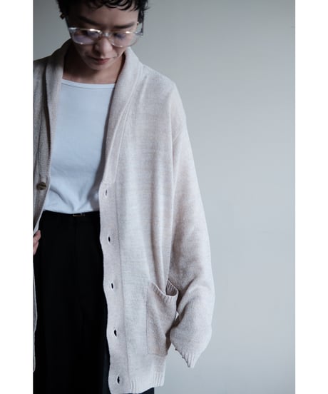 ANSNAM / Mole Yarn Cardigan(Beige Gray)