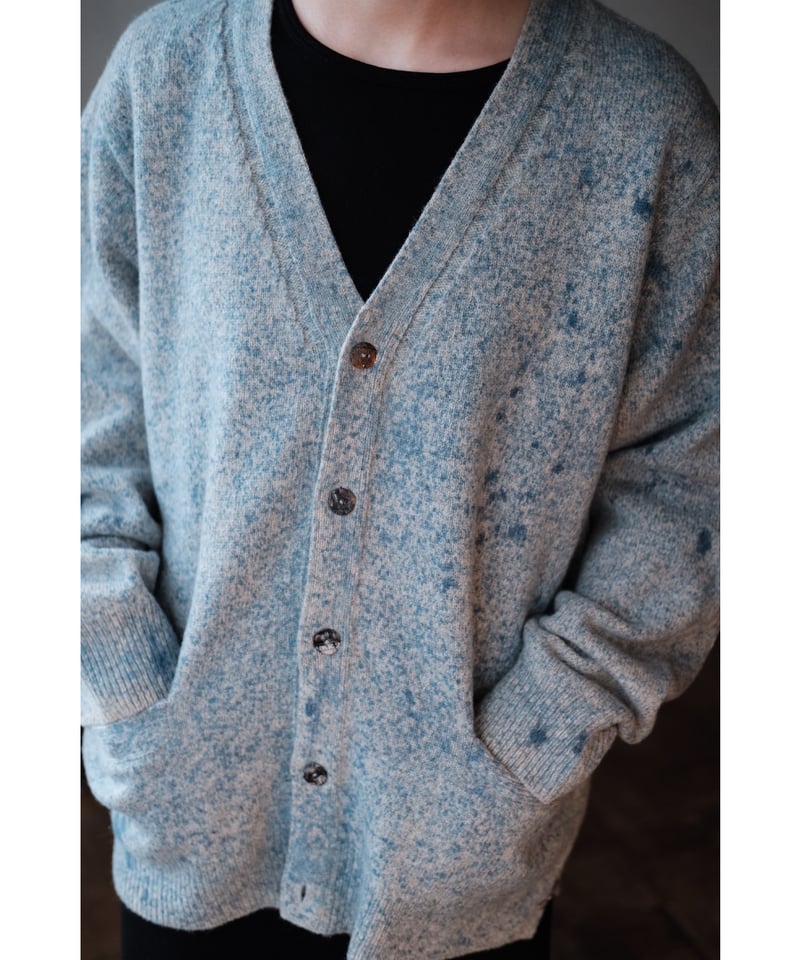 ANSNAM / Sprayed Cardigan(Blue Graybeige) | PARK ANSNAM / Sprayed Cardigan(Blue Graybeige) | PARK