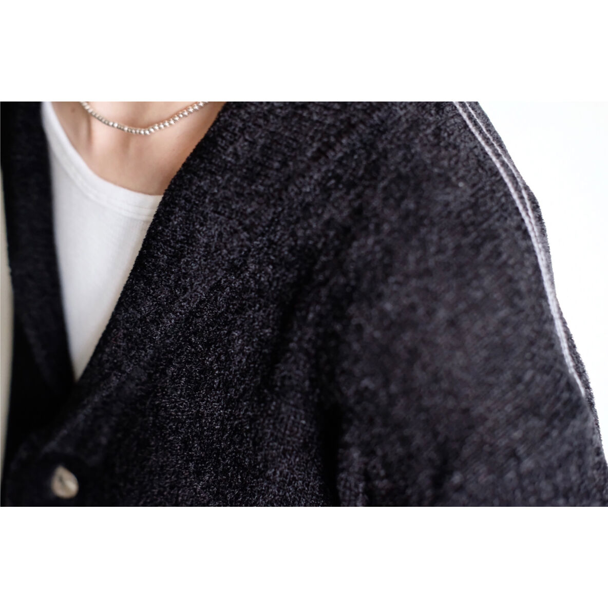 ANSNAM / Mole Yarn Cardigan(Black)