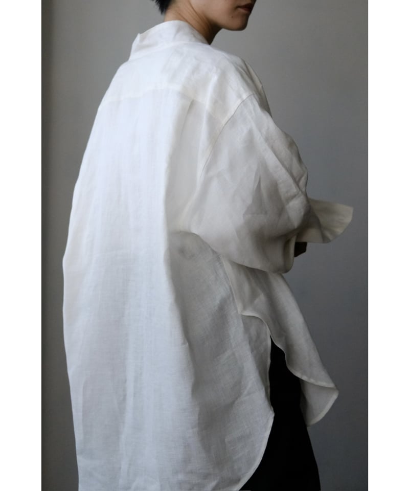 ANSNAM / 牛飼いオープンシャツ(Linen/White) | PARK