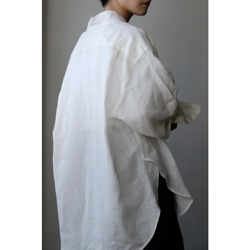 ANSNAM / 牛飼いオープンシャツ(Linen/White) | PARK
