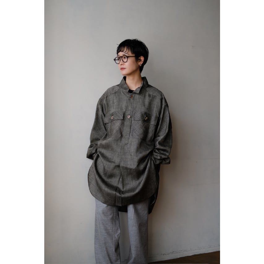 ANSNAM  牛飼シャツ　vintage linen ANSNAM 牛飼シャツ vintage linen