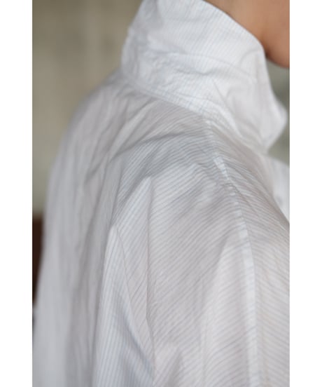 ANSNAM / ビッグパジャケット(Cotton/White Multi Stripes)