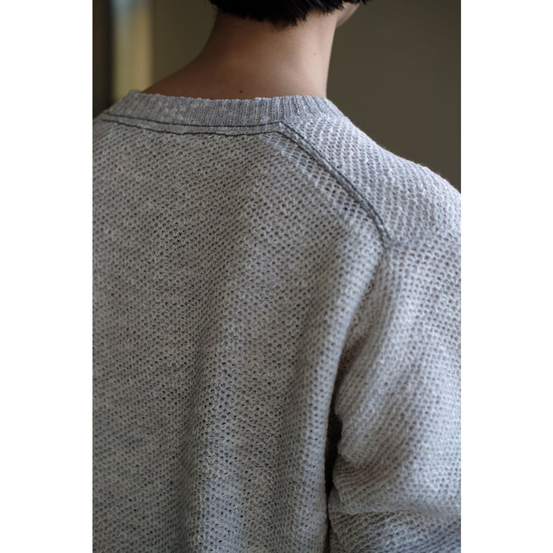 ANSNAM / Knit Pull Over(White Gray) | PARK