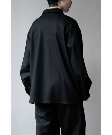 LIFiLL / Woolish Milled Smooth Shirt(Black)