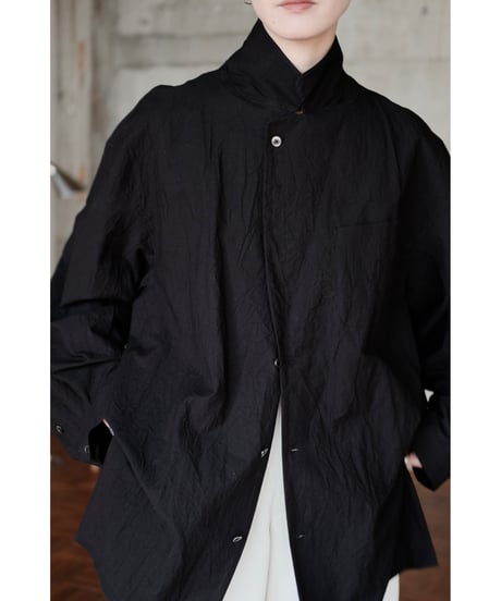 ANSNAM / 塩縮ビッグパジャケット(CottonLinen/Black)