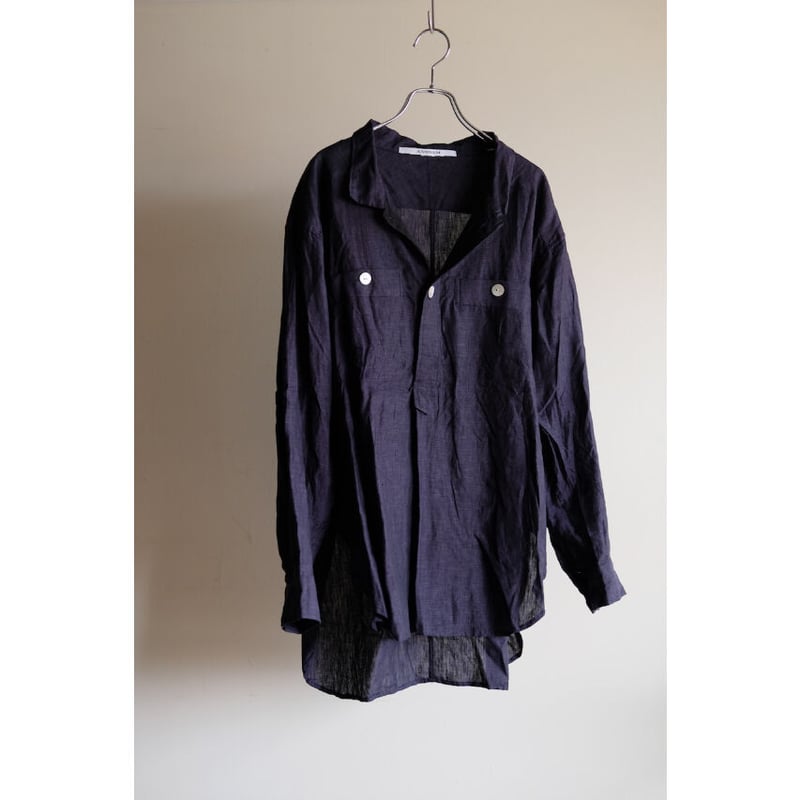 ANSNAM 牛飼いシャツP/O(Navy) | nate-hospital.com