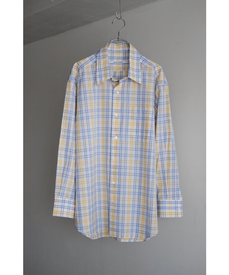 ANSNAM / プレーンシャツ(Bonfanti Tessuti/Yellow×Blue C
