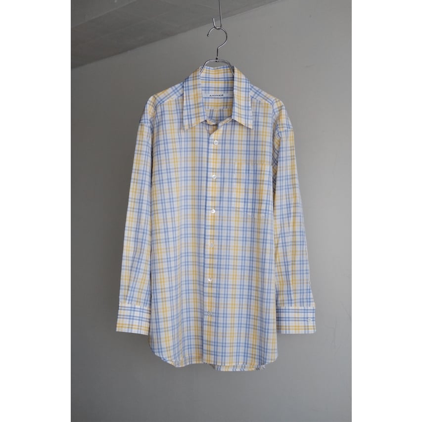 ANSNAM / プレーンシャツ(Bonfanti Tessuti/Yellow×Blue C