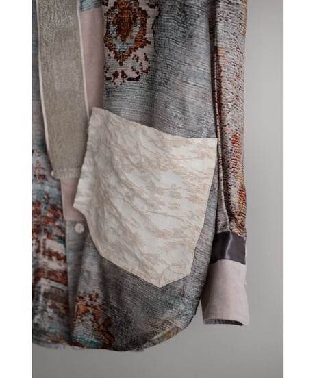 ANSNAM / Patched Shirts(Viscose Cupro/Mix)