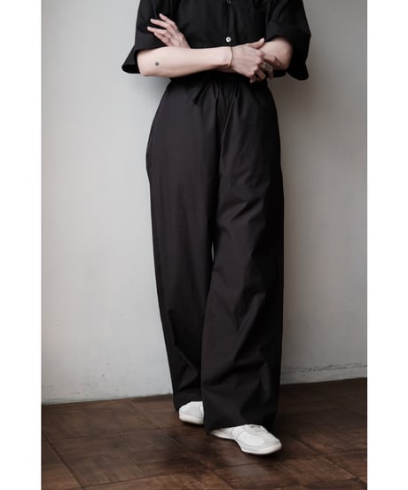 matereal / Cotton Silk Easy Pants(Black)