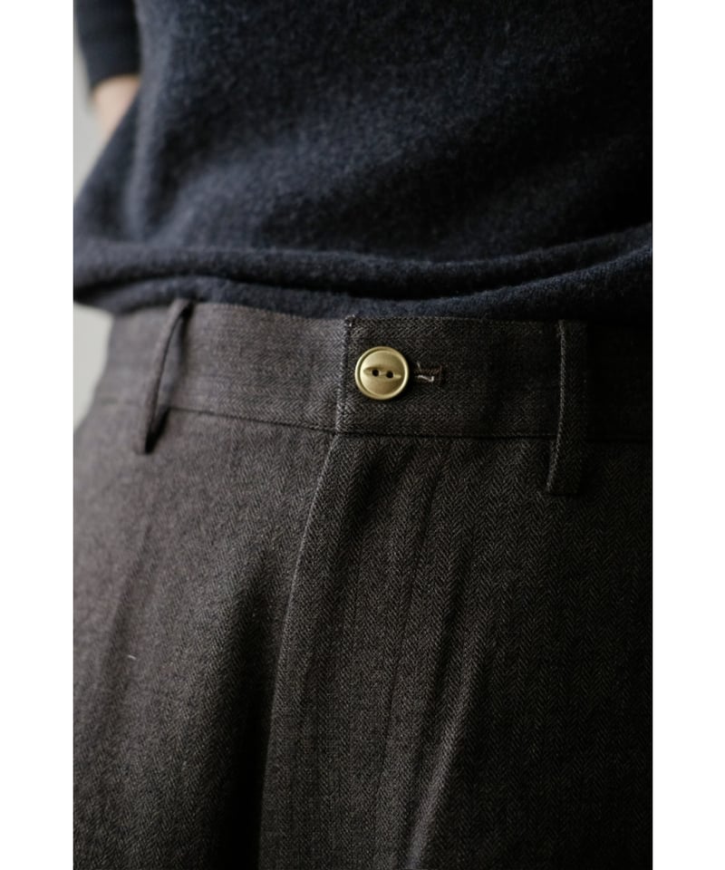 I am dork / Work Pants(LinenWoolCashmere/Brown