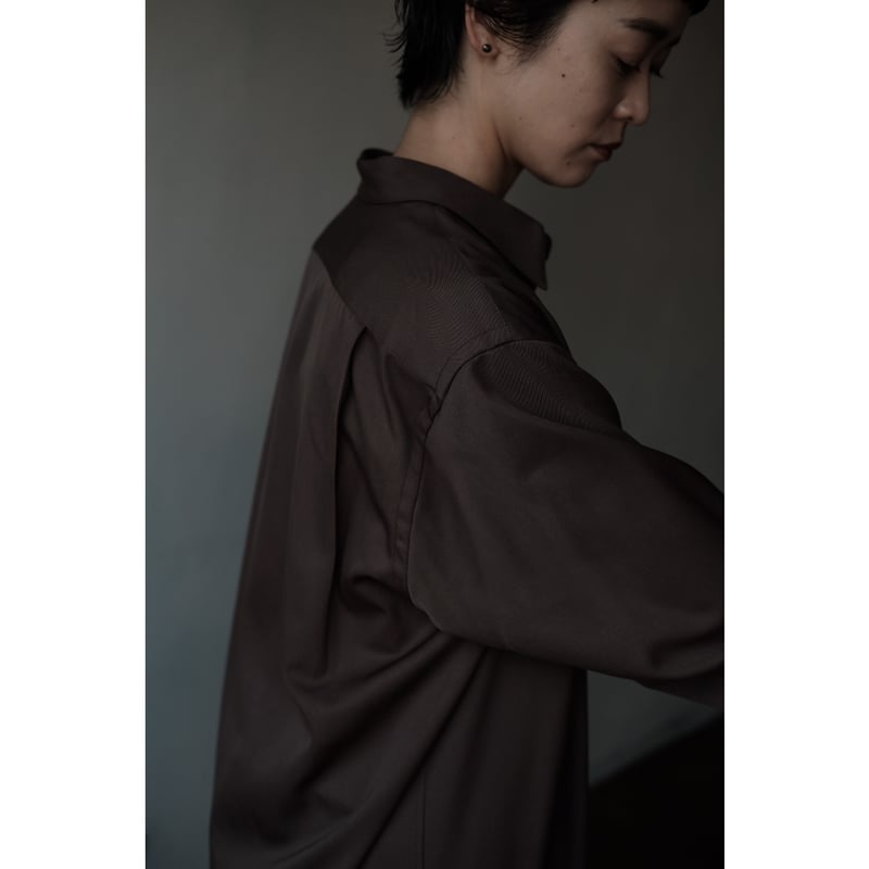 BISOWN / WOOL GABA REGUAR SHIRTS(Kahki Brown) |