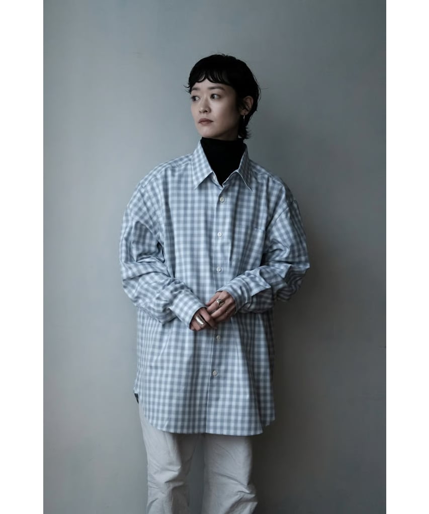 ANSNAM / プレーンシャツ(Grey×White) | PARK