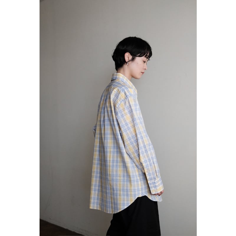 ANSNAM / プレーンシャツ　Bonfanti ANSNAM / プレーンシャツ(Bonfanti Tessuti/Yellow×Blue C