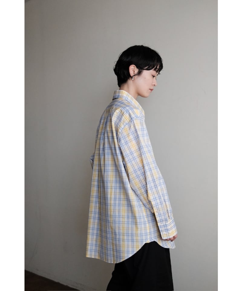 ANSNAM / プレーンシャツ(Bonfanti Tessuti/Yellow×Blue C