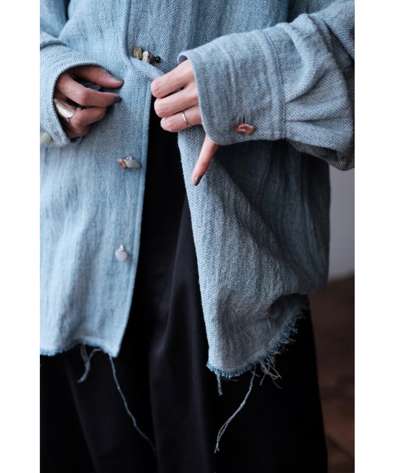ANSNAM / Hand Woven Shirt Jacket(CottonSilkLine