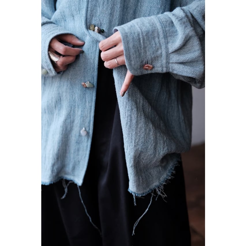 ANSNAM / Hand Woven Shirt Jacket(CottonSilkLine