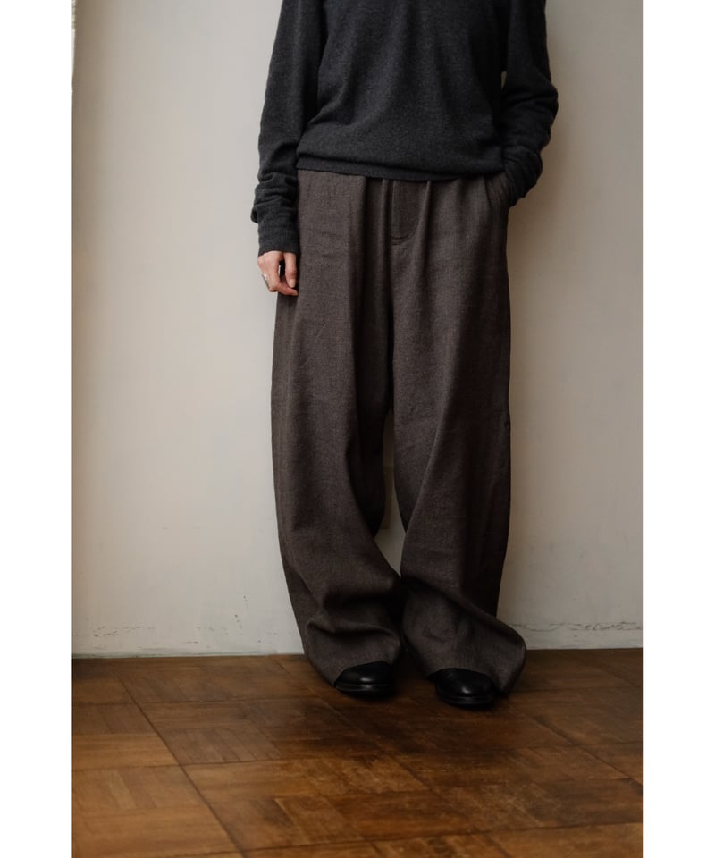 I am dork / Work Pants(LinenWoolCashmere/Brown