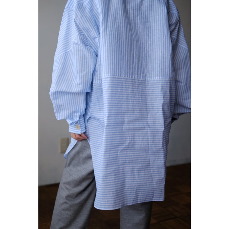 ANSNAM / 牛飼いプルオーバーシャツ(LinenCotton<CARLO RIVA>/B