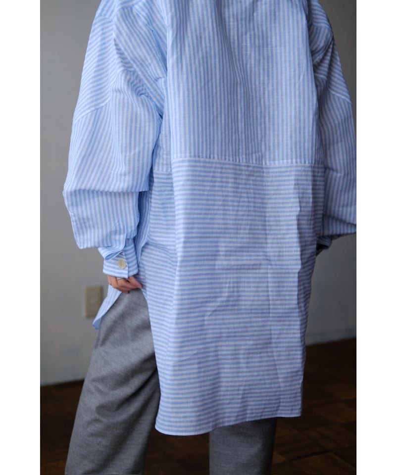 トップス ANSNAM  aoyama CARLO RIVA Big shirt ANSNAM / 牛飼いプルオーバーシャツ(LinenCotton<CARLO RIVA>/B