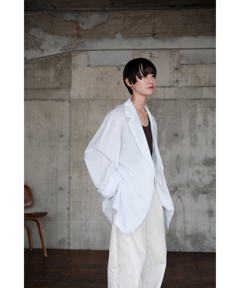 ANSNAM / ビッグパジャケット(Cotton/White Multi Stripes)