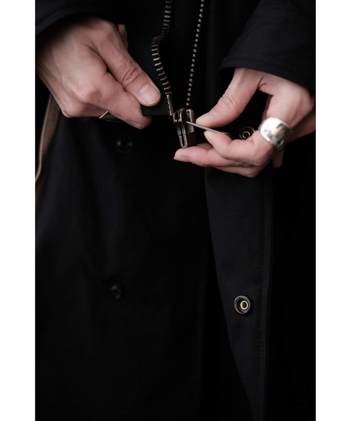 ANSNAM / Mods Coat Wide(Ventile Cotton/Black) |