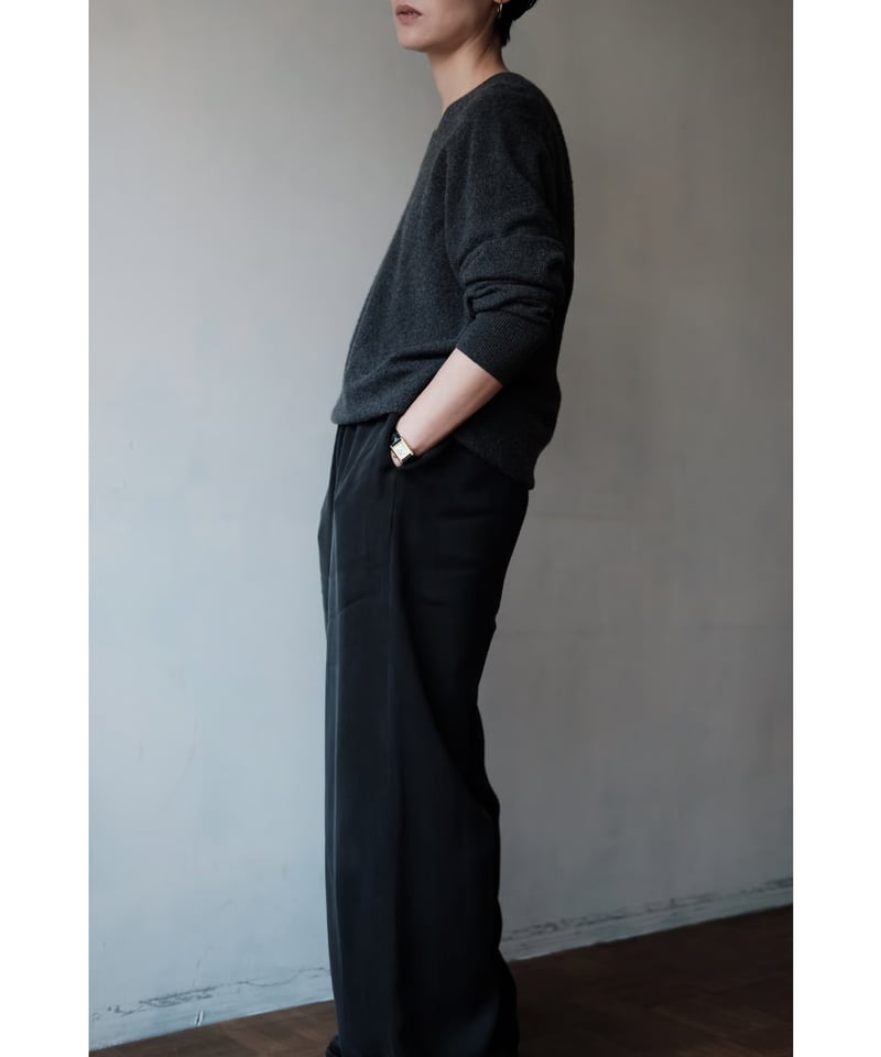 matereal / Cupro Easy Pants(Black) | PARK