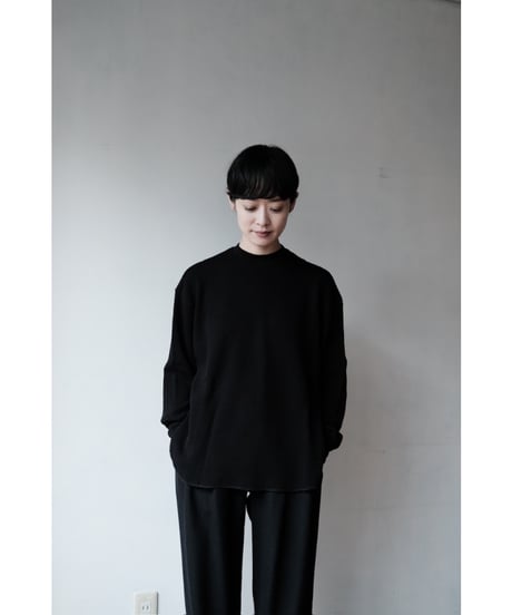LIFiLL / Cottony Waffle Longsleeve Tee(Black)