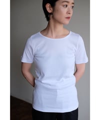 LIFiLL / 別注Cottony Soft Stretch Boatneck Tee(White)